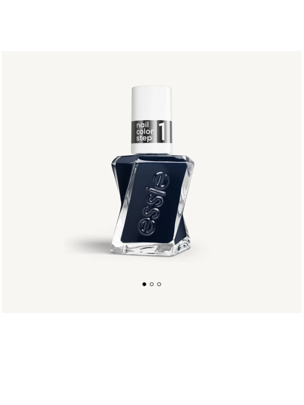 essie Gel Couture nail polish in shade 370, titled "Caviar Bar"